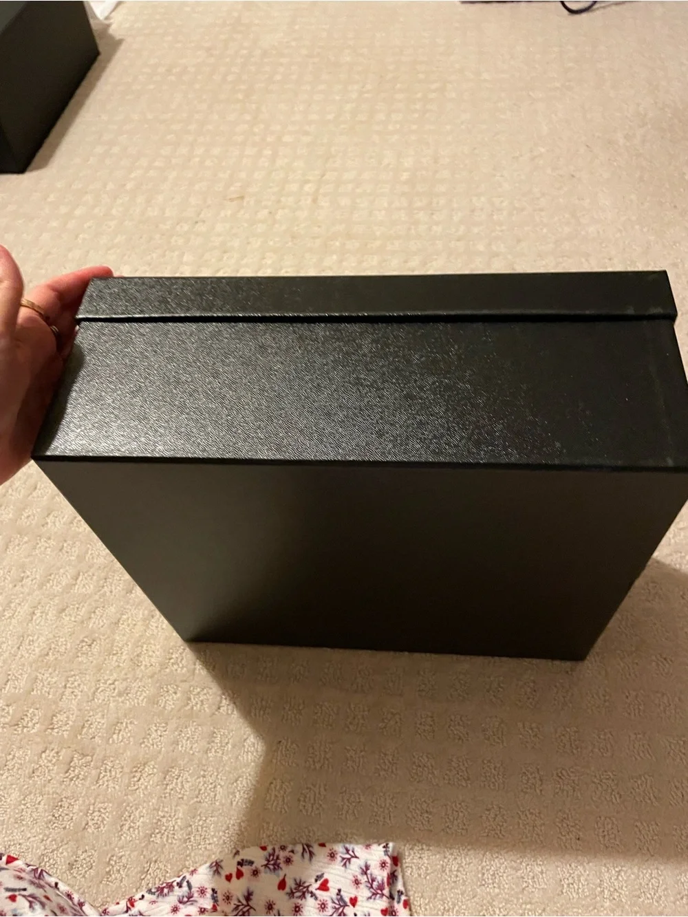 CHANEL large Black Box with White Label